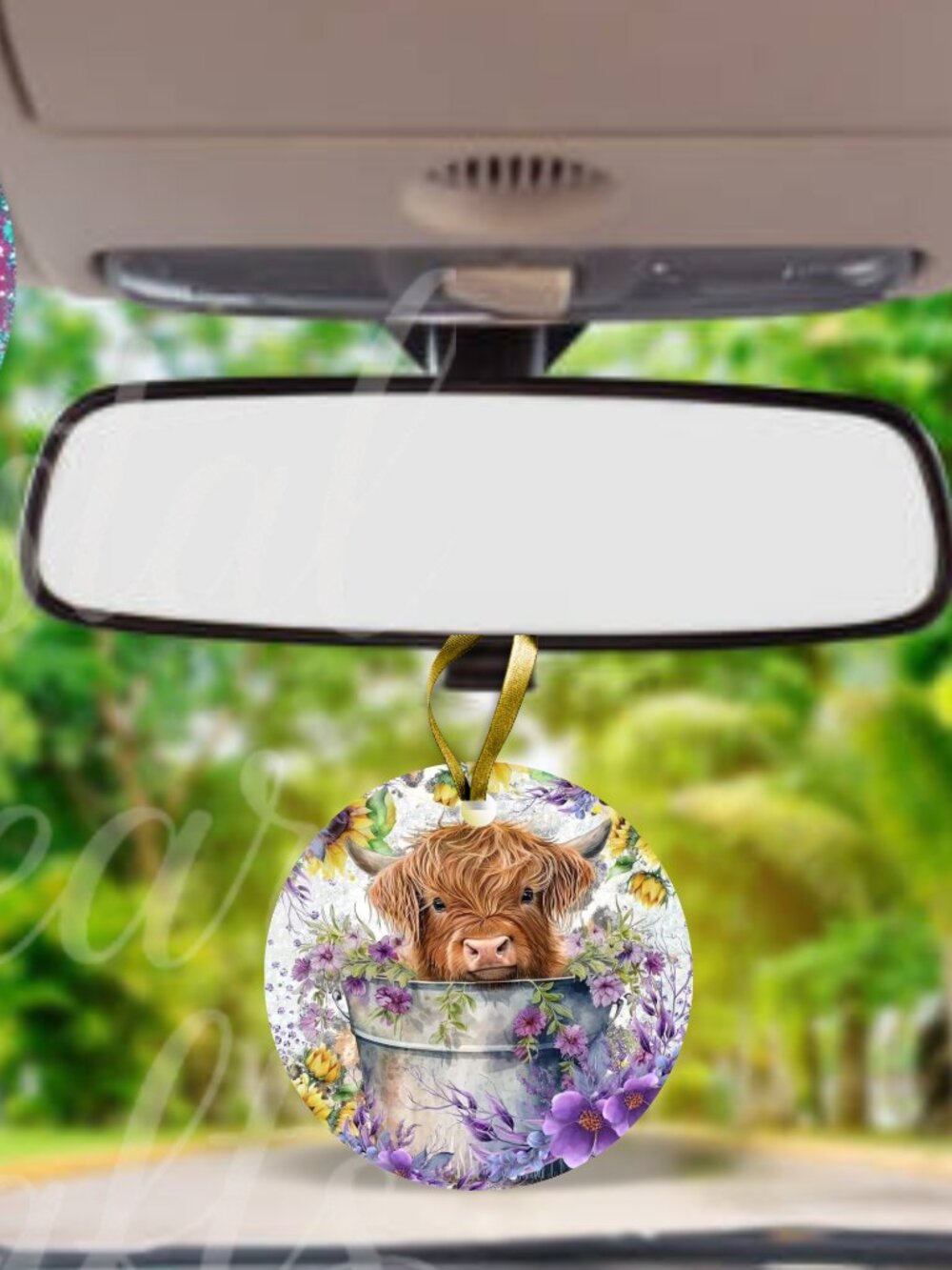 Three Highland Cow Air Fresheners Custom